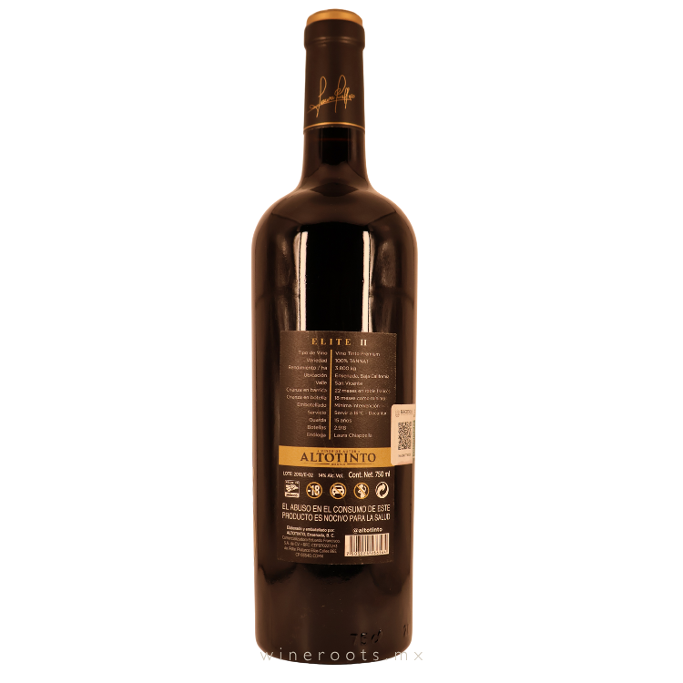 Vino Tinto Elite II – 100% Tannat Premium de Baja California (Valle de San Vicente)