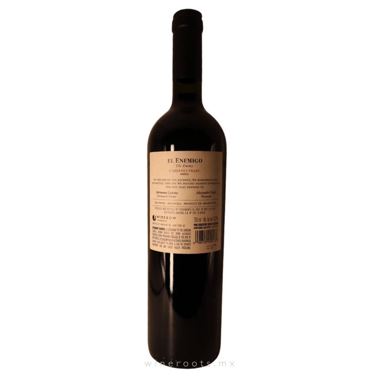 El Enemigo Cabernet Franc, Vino Tinto | Mendonza Argentina