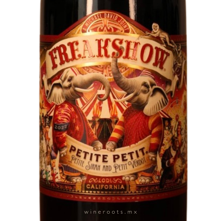 Vino Tinto Petite Petit FreakShow | Ensamble Petite Sirah y Petit Verdot | California