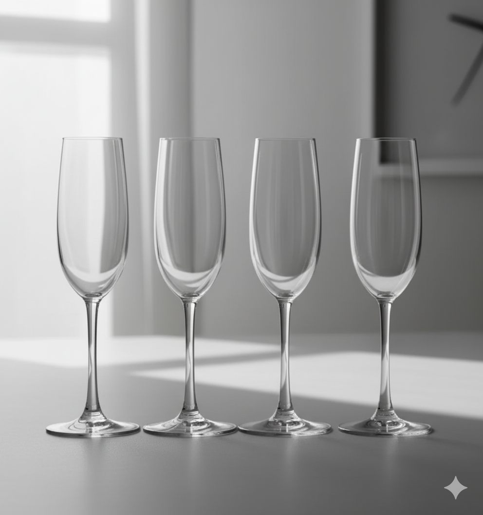 Pack De 4 Copas Flauta Vina 237ml Para Champagne Nude