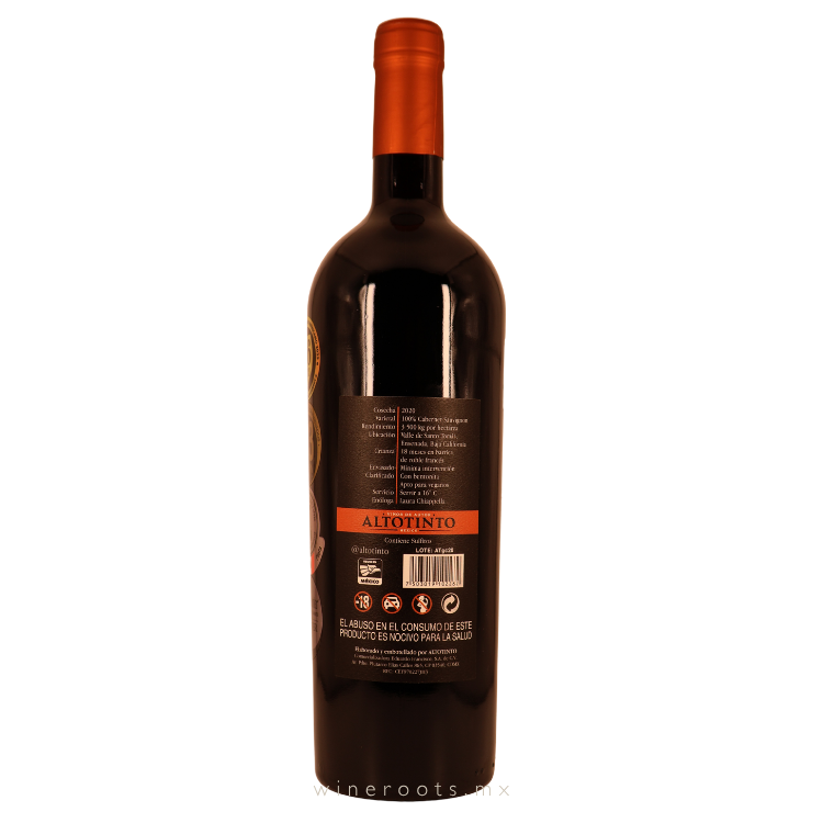 Vino Tinto Altotinto Gran Cabernet – 100% Cabernet Sauvignon de Valle de Santo Tomás