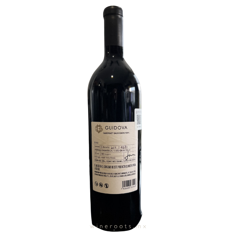Vino Tinto Guidova Cabernet Sauvignon | Valle de Parras, Coahuila | 750 ml
