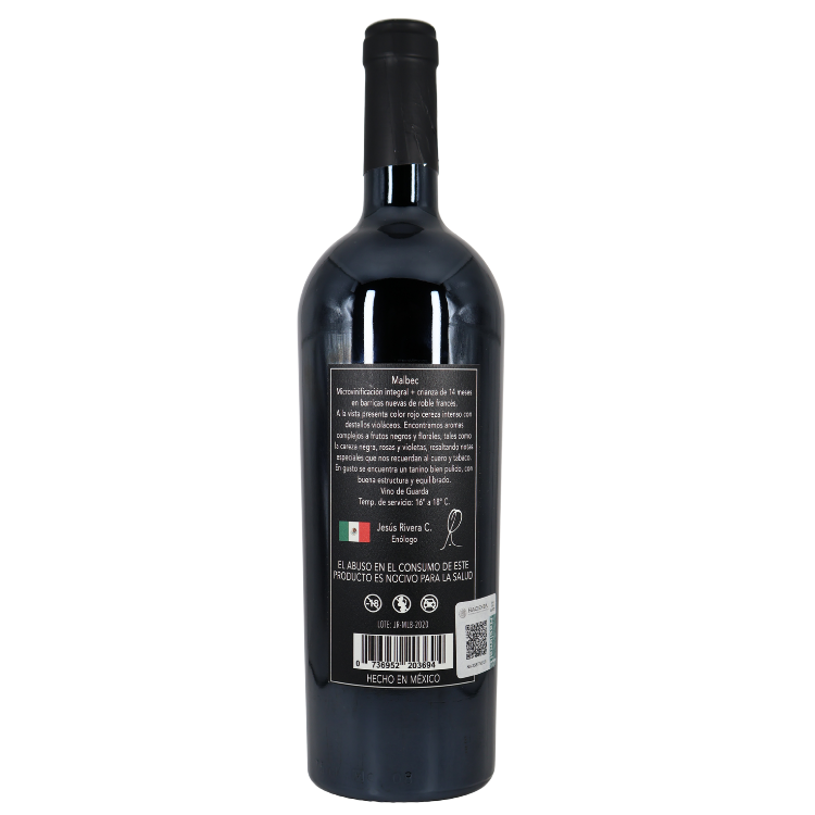 Vino Tinto DEJ Rivera Malbec 750 ml | Valle de Guadalupe