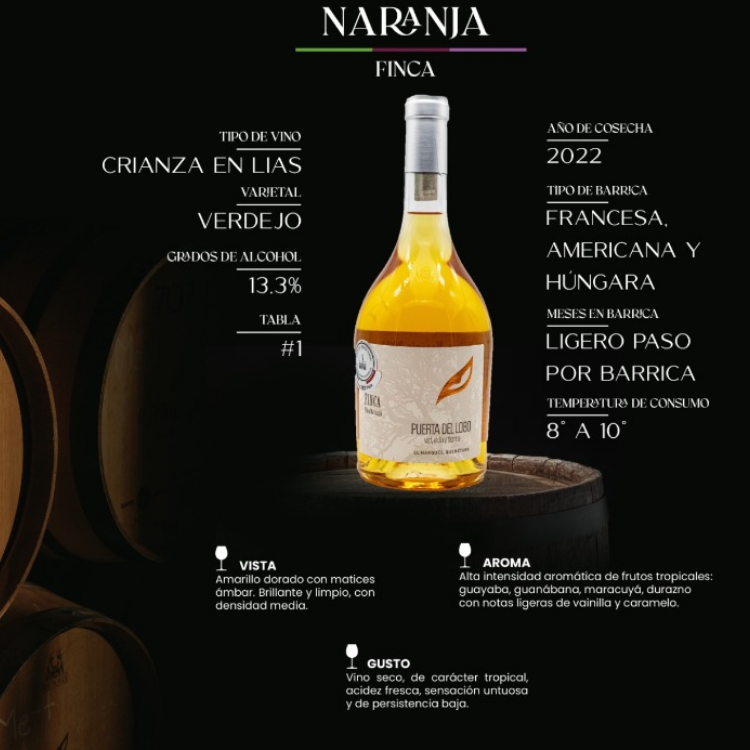 Vino Naranja, Línea Finca, Verdejo 100% | Puerta del Lobo