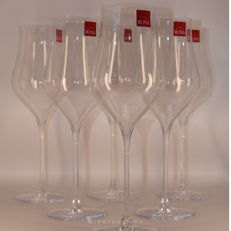 Set de 6 Copas para Vino Rosado RONA – Cristal Eslovaco 310 ml