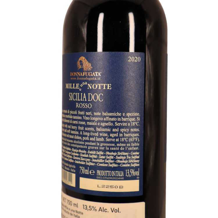 Vino Tinto Donnafugata Mille e Una Notte - Sicilia, Italia 750 ml