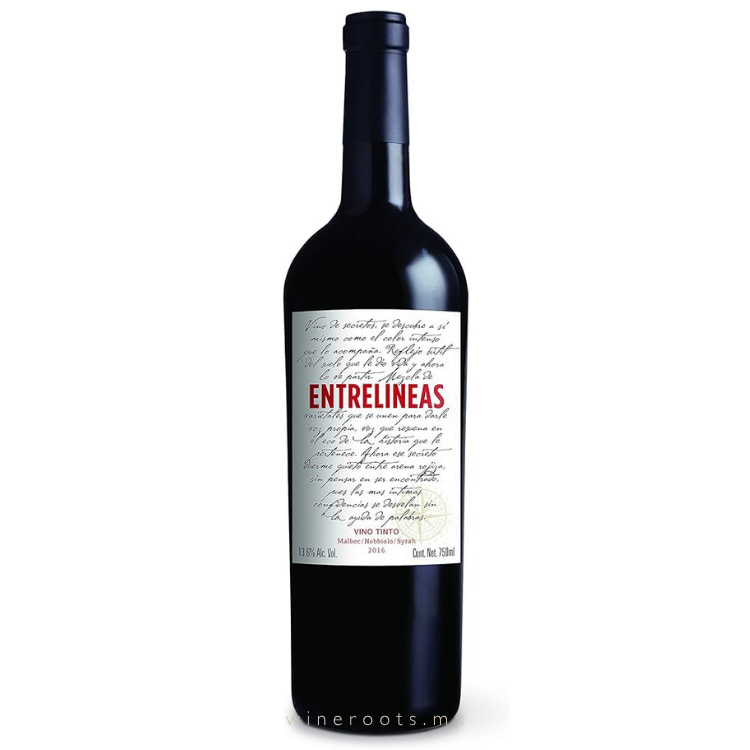 Vino Tinto Entrelíneas Reserva 2023 | Malbec, Syrah y Nebbiolo | Vinícola Santa Elena, Aguascalientes